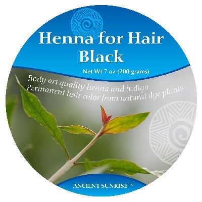 Sample Henna For Hair Black Kit, No PPD, all natural henna hair dye -  