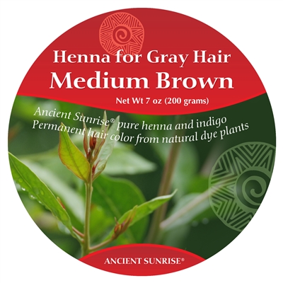 Sample Henna for Gray Hair Medium Brunette Kit